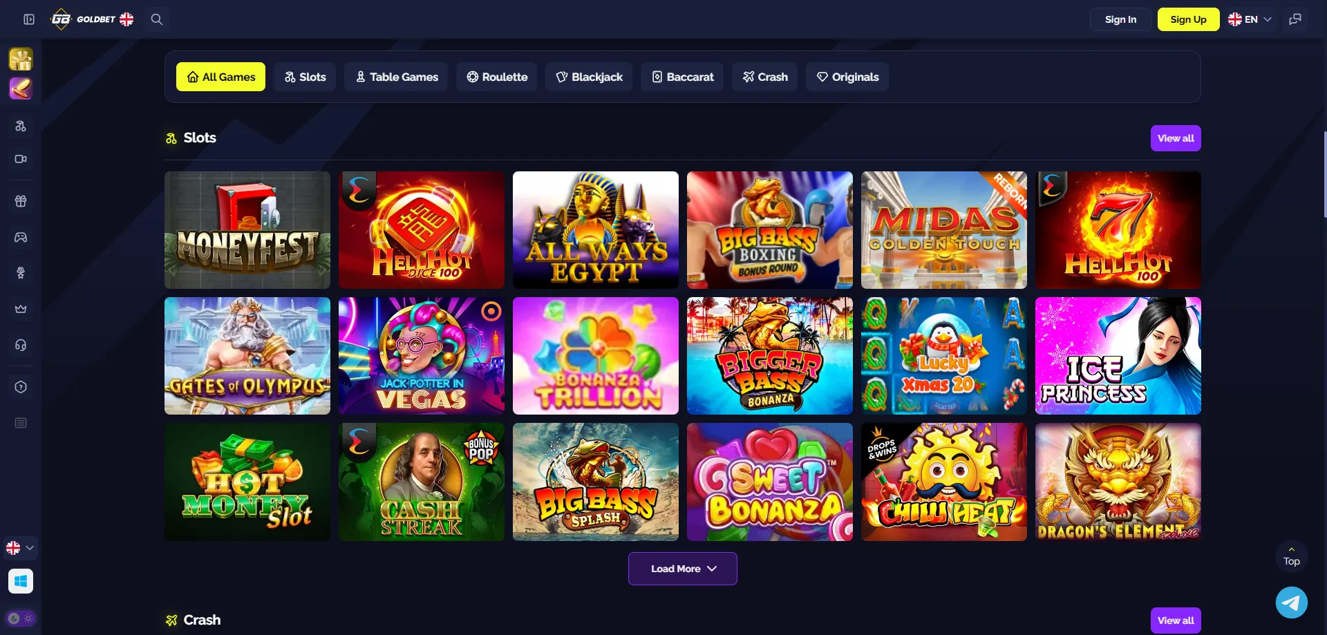 مكتبة ألعاب Goldbet Casino الشاملة — سلوت وكازينو حي