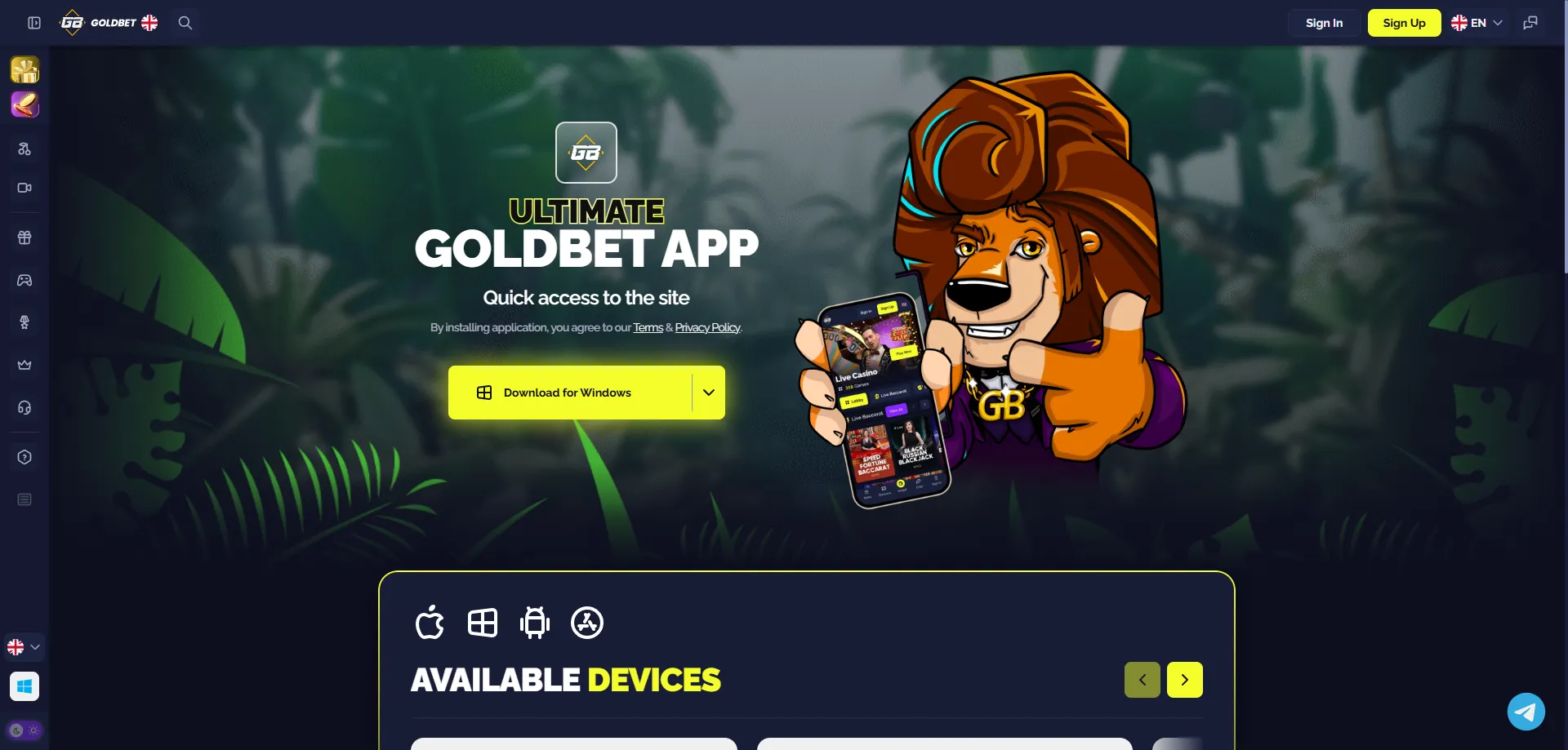 تطبيق Goldbet للجوال Android وiOS — رهان في أي مكان